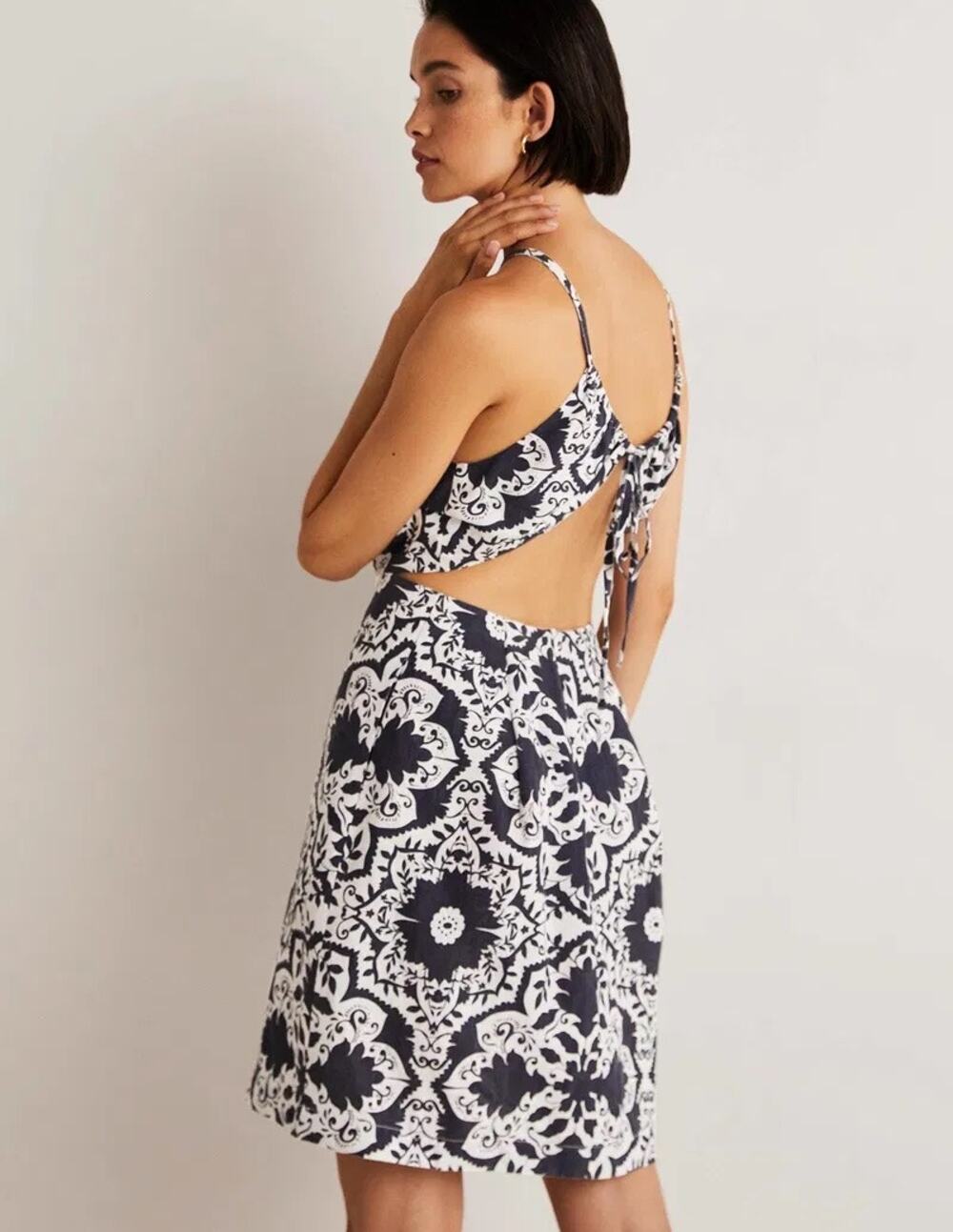NWT Boden Open Back Linen Dress